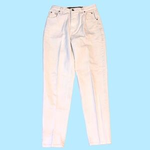 Gloria Vanderbilt Classic Fit Jeans White High Rise Tapered 8P Early 90s Vintage